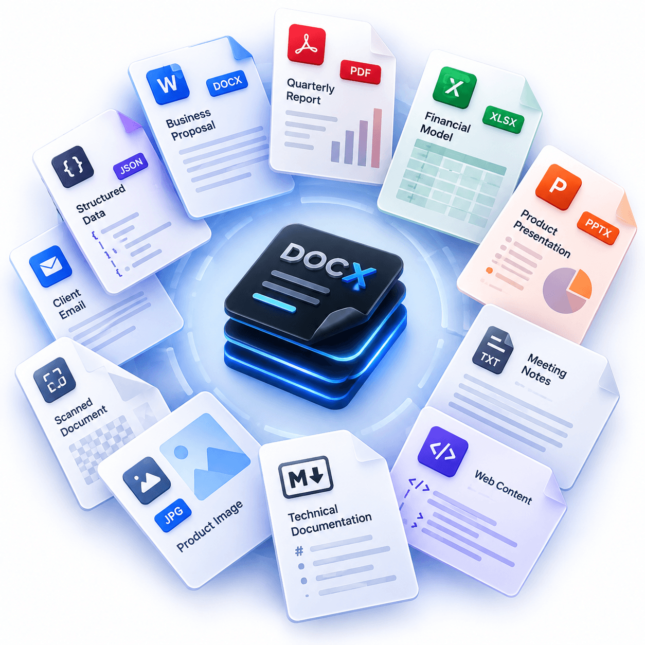 DocxIntel processing documents from insurance, healthcare, banking, government, legal and energy workflows on-premise